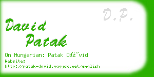 david patak business card